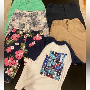 Place Boy’s Clothing Lot Size 12; 7 Items = 6 Shorts 1 Rash Guard Swim Top